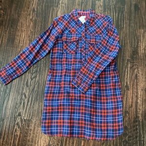 Fall flannel plaid dress